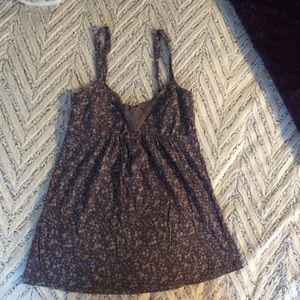 AE purple and grey floral tank top